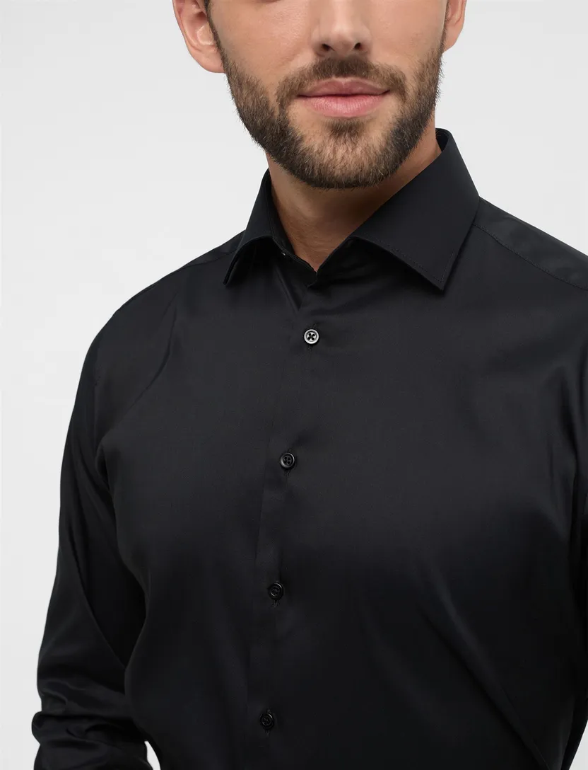 Zwart overhemd Eterna Modern Fit