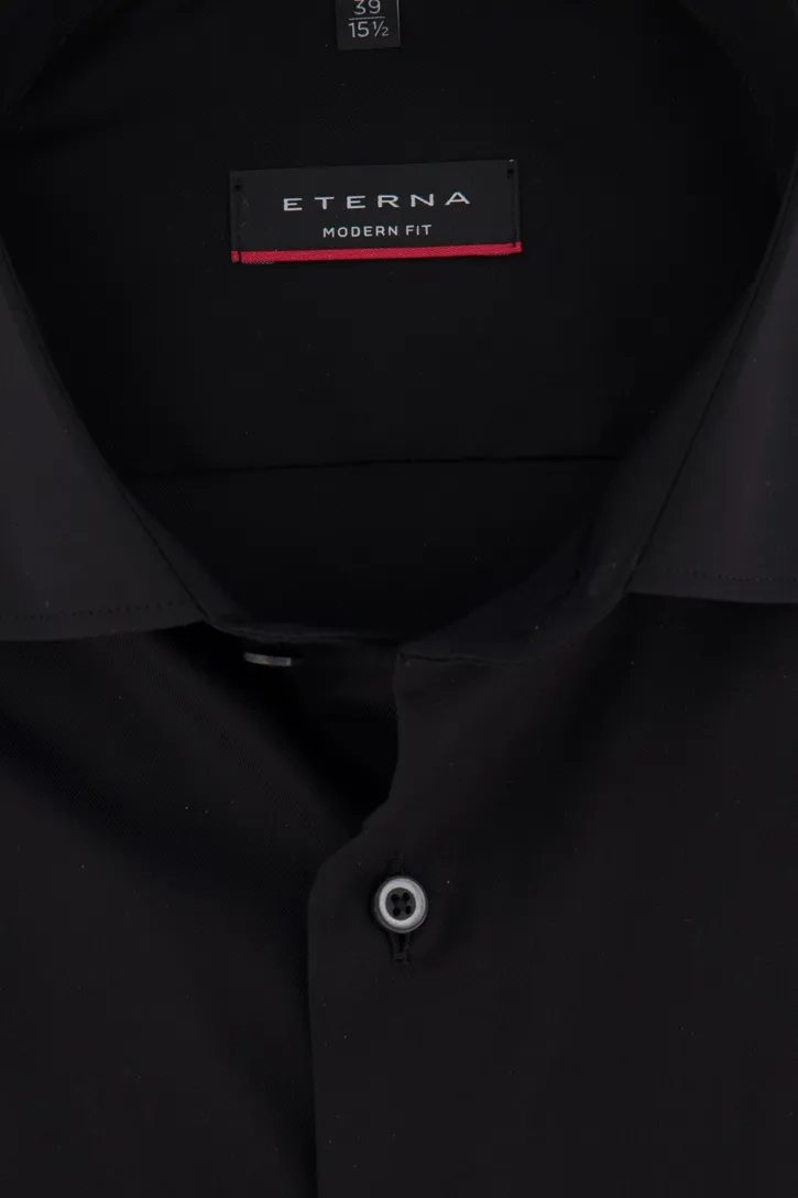 Zwart overhemd Eterna Modern Fit