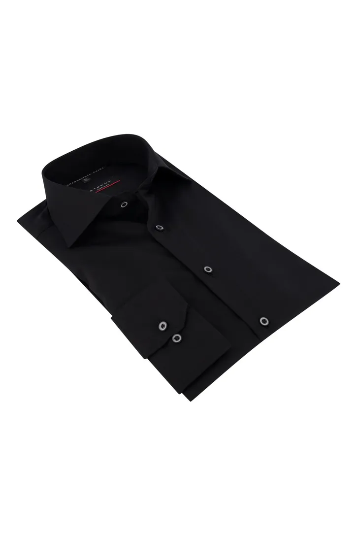 Zwart overhemd Eterna Modern Fit