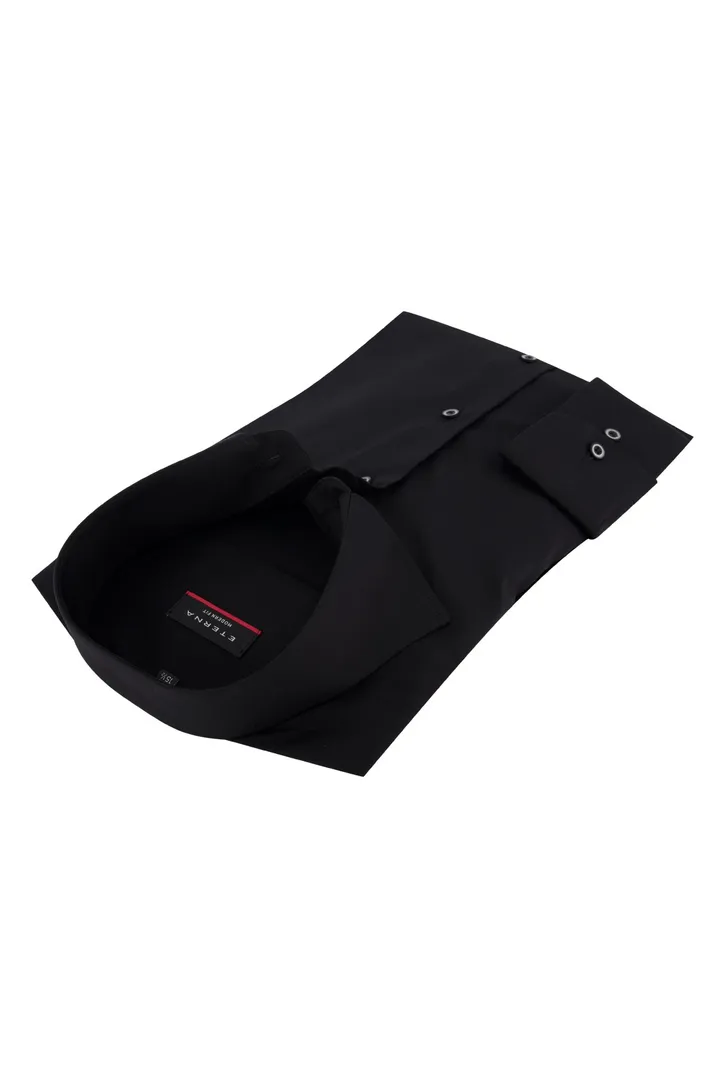 Zwart overhemd Eterna Modern Fit