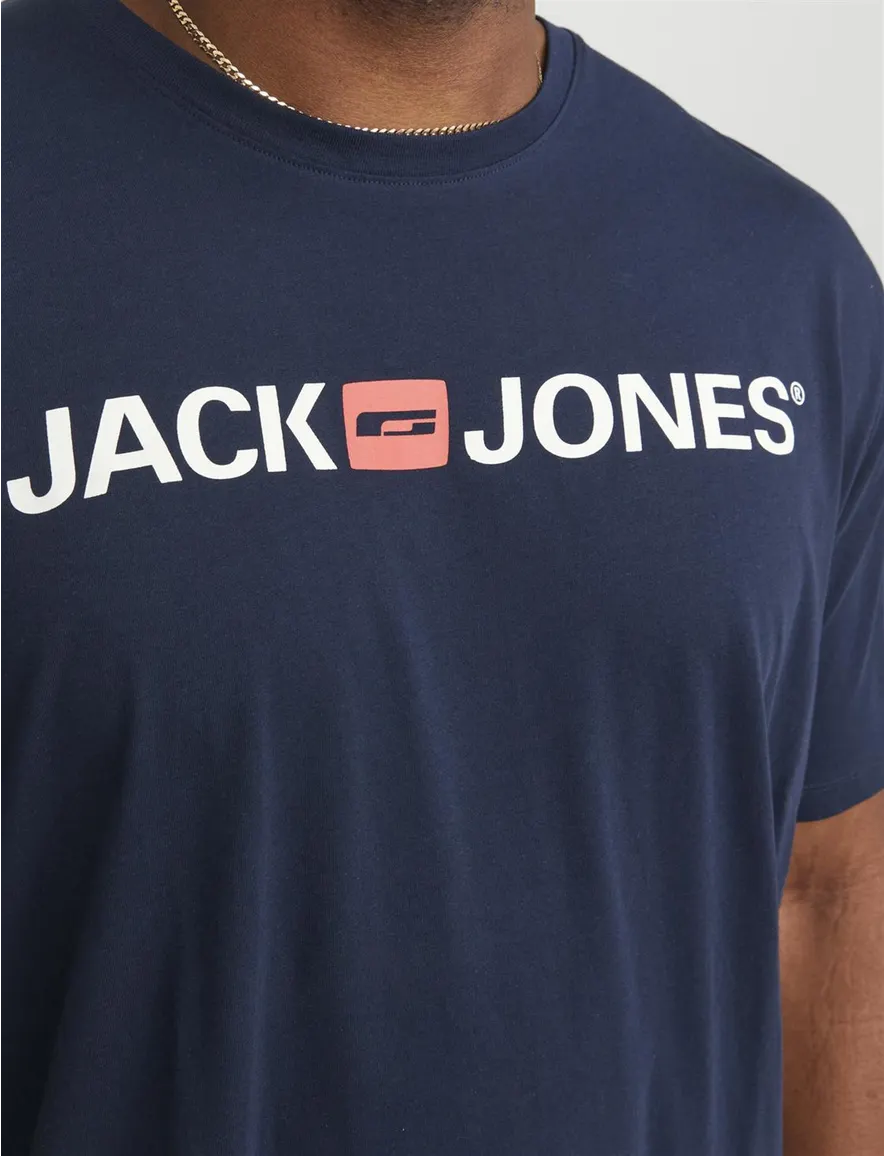 Navy t-shirt Jack & Jones Plus Size met opdruk