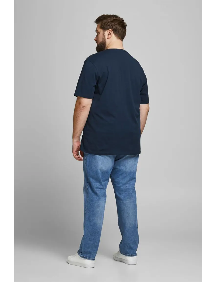 Navy t-shirt Jack & Jones Plus Size met opdruk