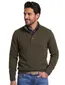 Trui Barbour half zip groen met elleboog patches
