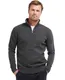 Barbour half zip trui antraciet gemêleerd wol gebreid