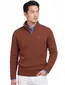 Barbour trui opstaande kraag bruin lamswol
