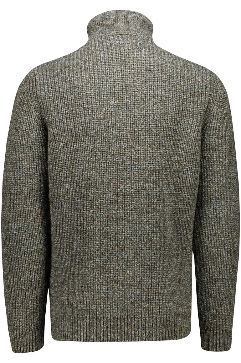 Grijze trui Barbour half zip normale fit wol
