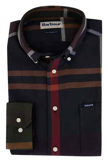 Barbour Barbour casual overhemd geruit donkerblauw