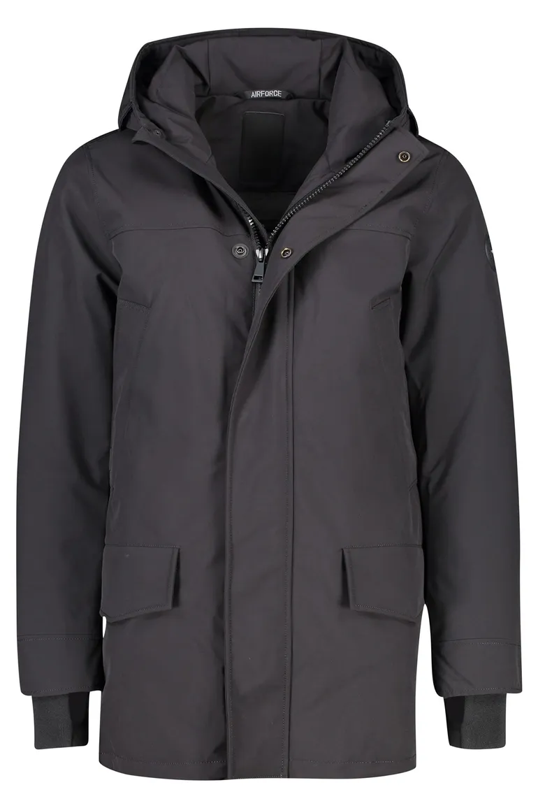 Airforce Snow parka zwart met capuchon