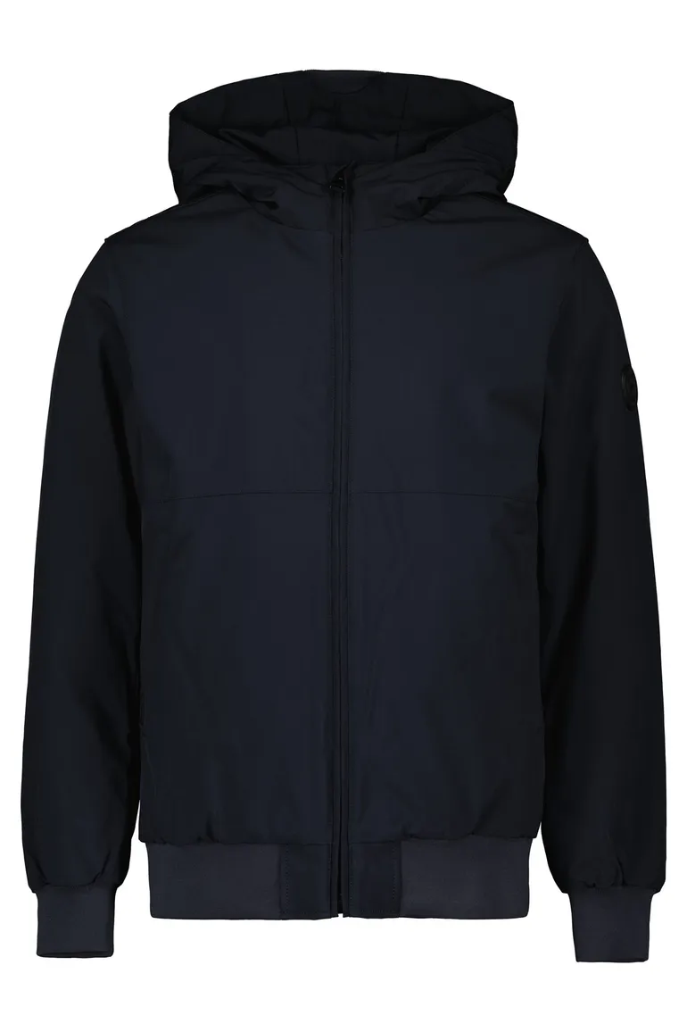 Airforce bomber donkerblauw effen rits slim fit