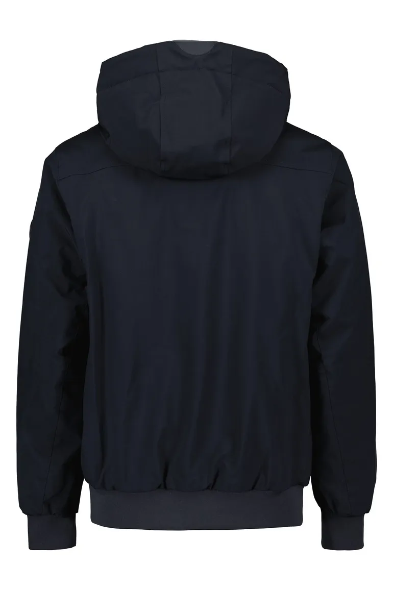 Airforce bomber donkerblauw effen rits slim fit