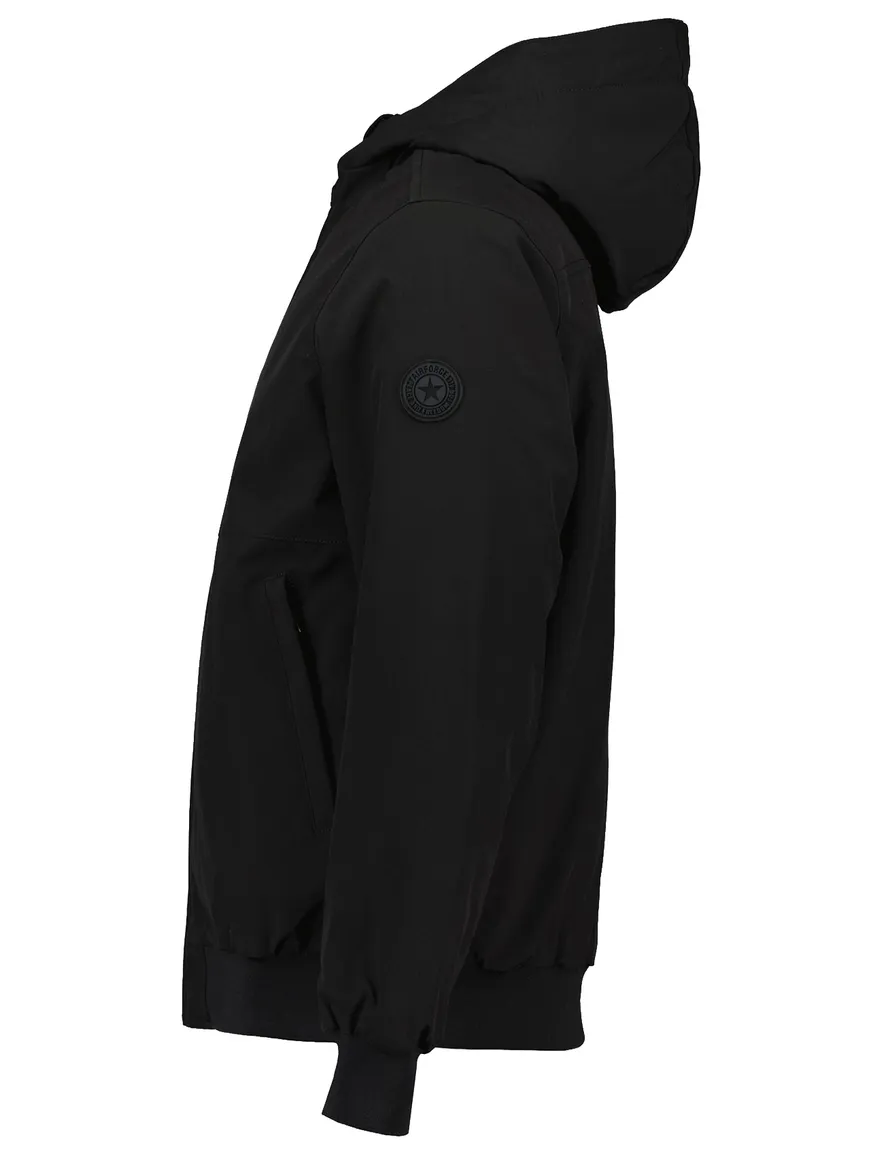 bomber Airforce zwart slim fit effen rits
