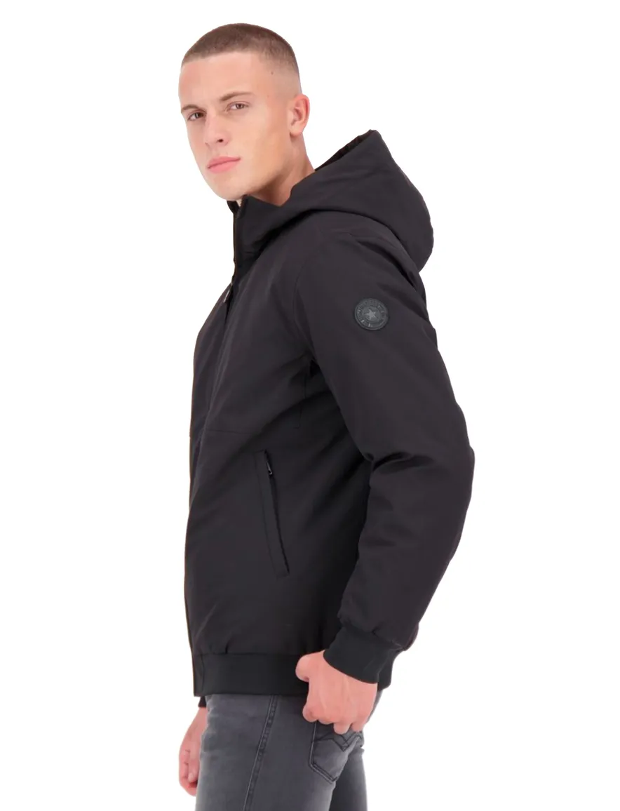 bomber Airforce zwart slim fit effen rits