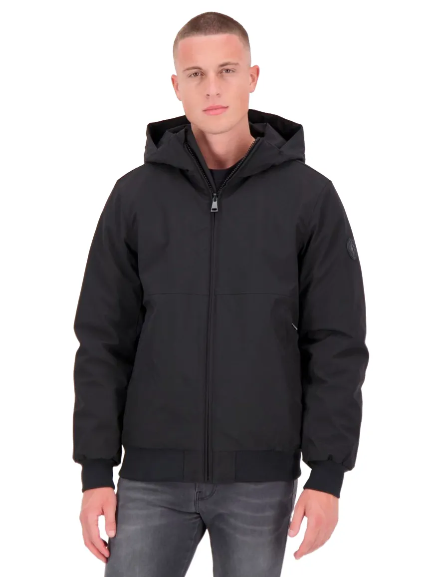 bomber Airforce zwart slim fit effen rits