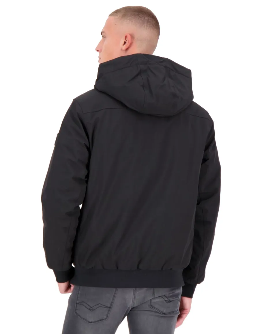 bomber Airforce zwart slim fit effen rits