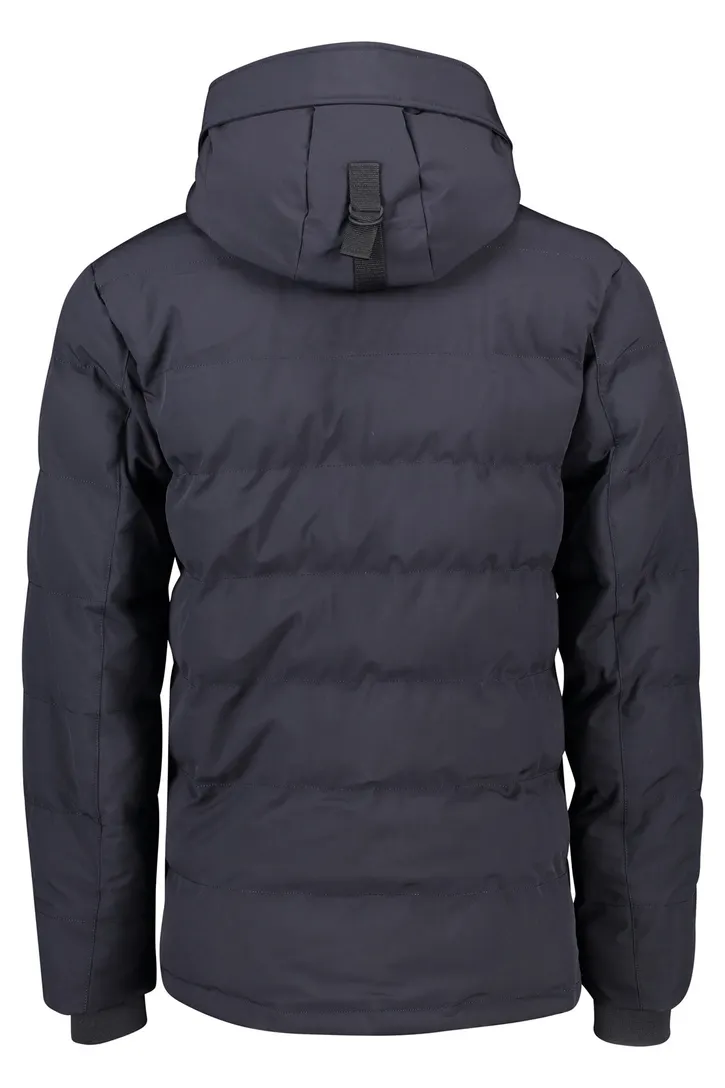 Airforce Mitchell winterjas donkerblauw slim fit effen rits
