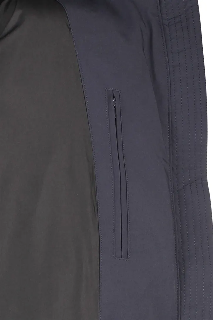 Airforce Mitchell winterjas donkerblauw slim fit effen rits