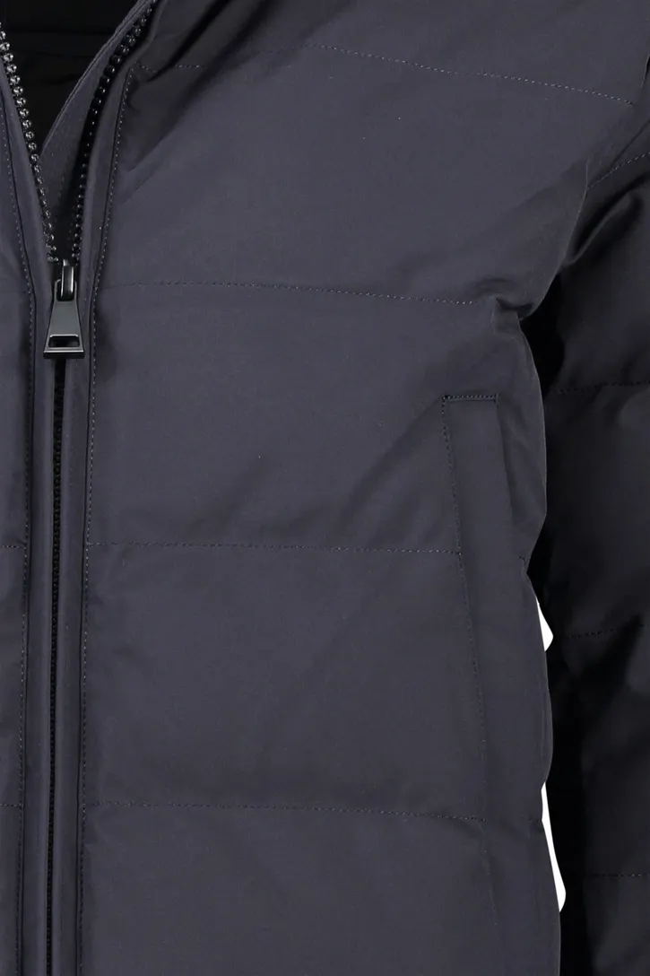 Airforce Mitchell winterjas donkerblauw slim fit effen rits