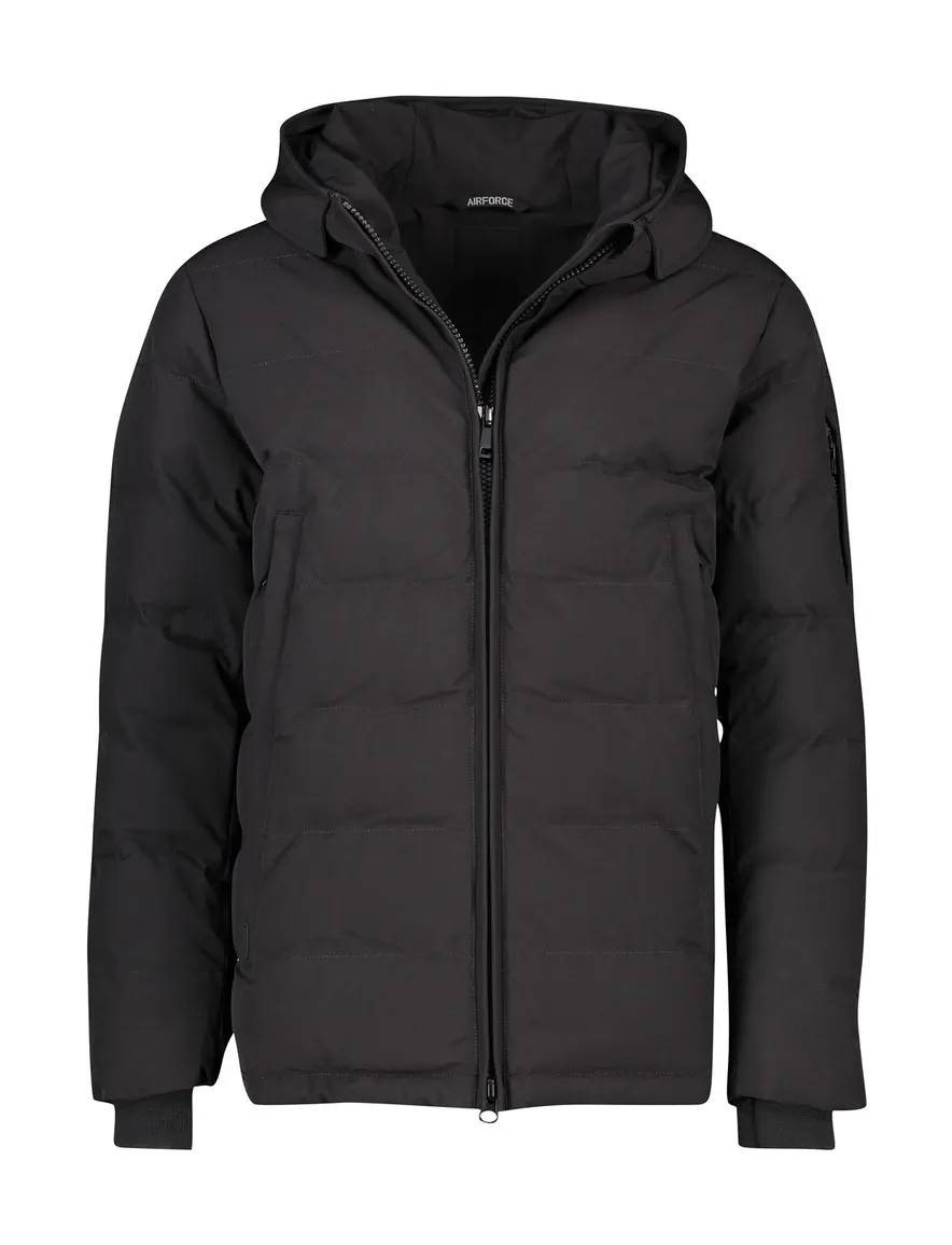 Zwarte winterjas Mitchell Airforce kort