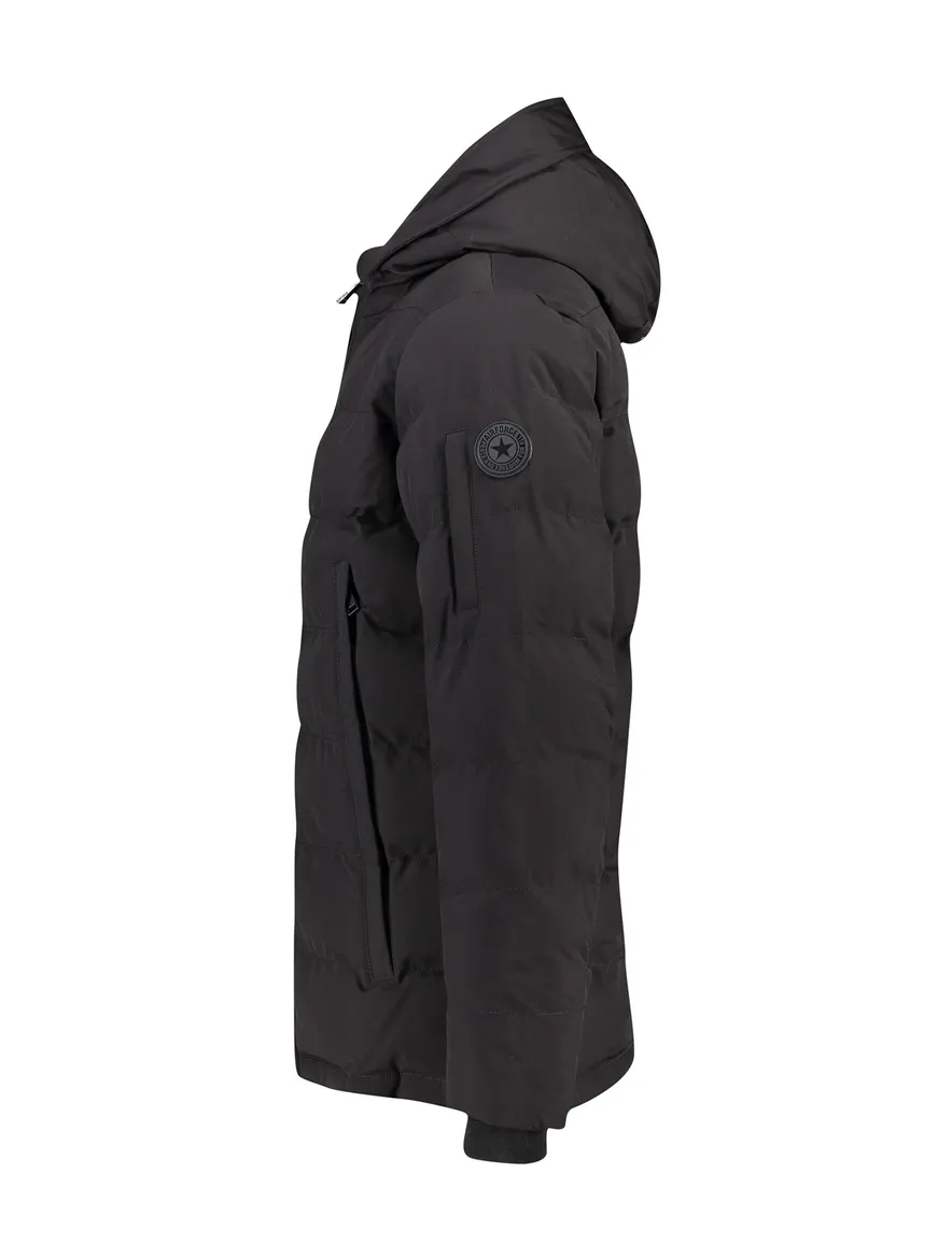 Zwarte winterjas Mitchell Airforce kort