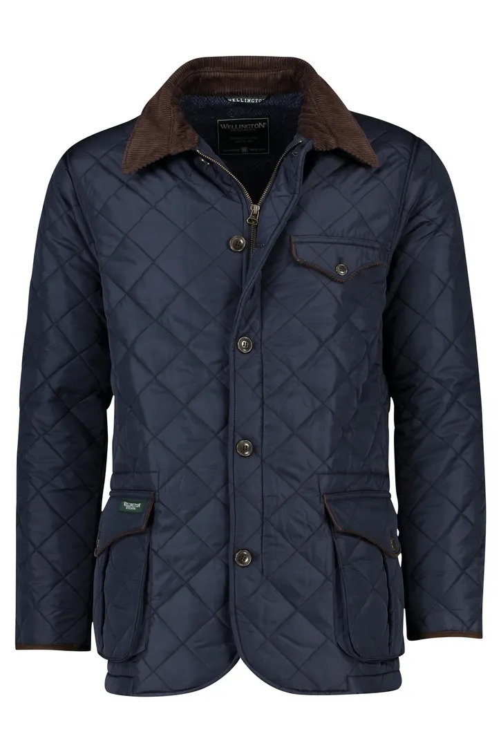 Wellington of Billmore tussenjas donkerblauw effen