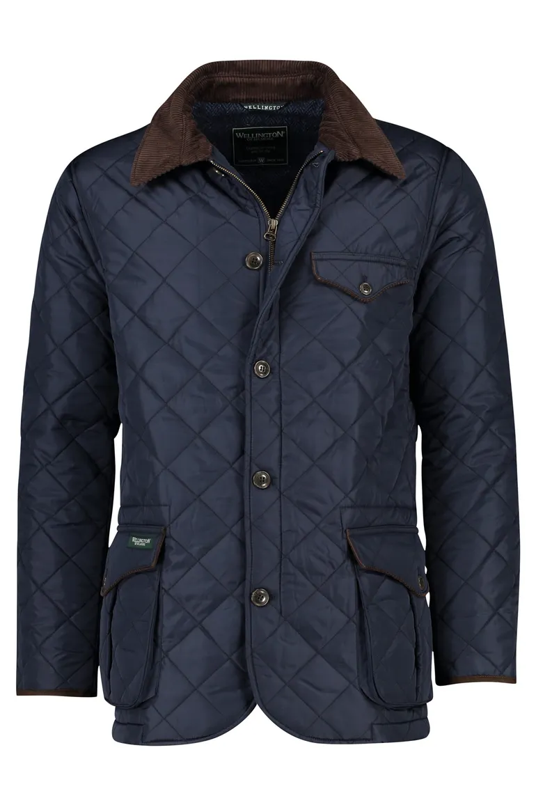 Wellington of Billmore tussenjas donkerblauw effen
