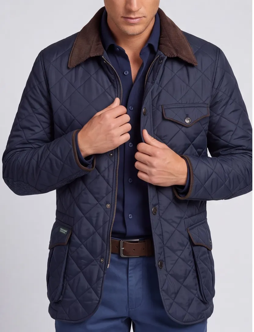 Wellington of Billmore tussenjas donkerblauw effen
