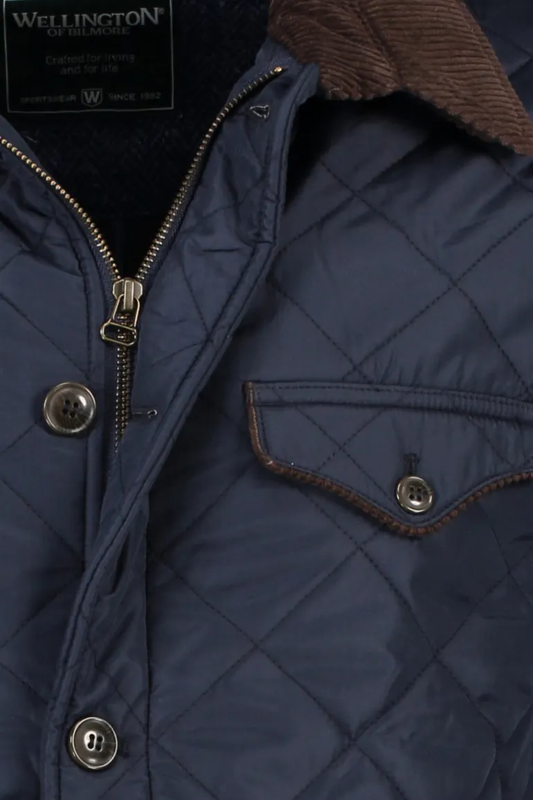 Wellington of Billmore tussenjas donkerblauw effen