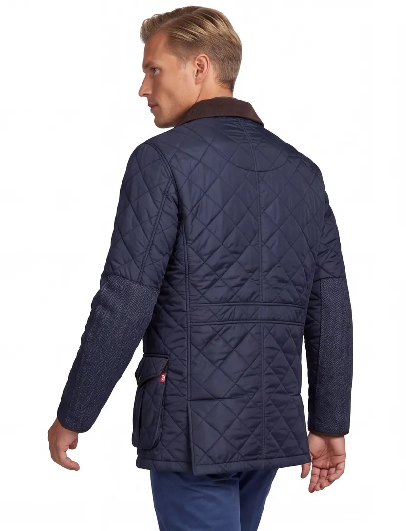 Wellington of Billmore tussenjas donkerblauw effen