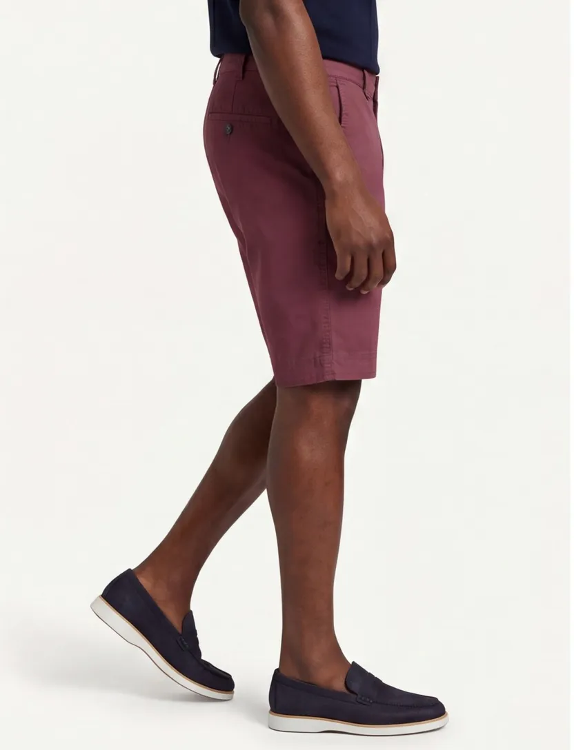 Korte broek M.E.N.S.bordeaux rood Kuba