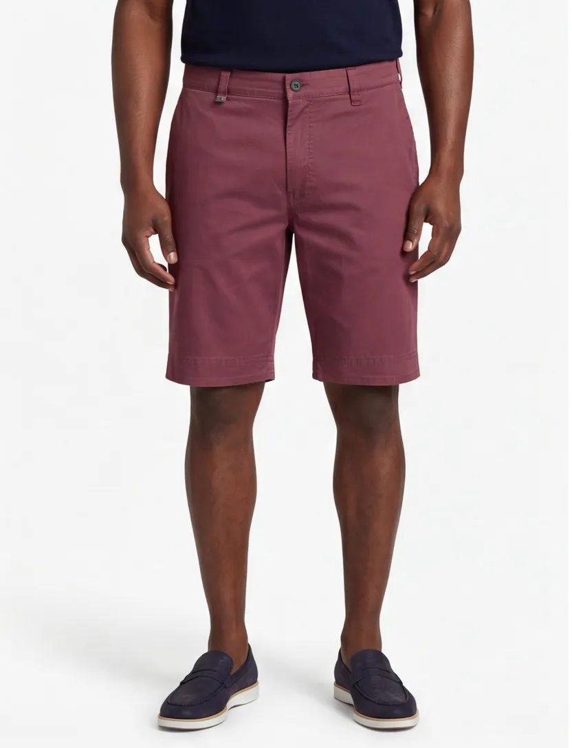 Korte broek M.E.N.S.bordeaux rood Kuba