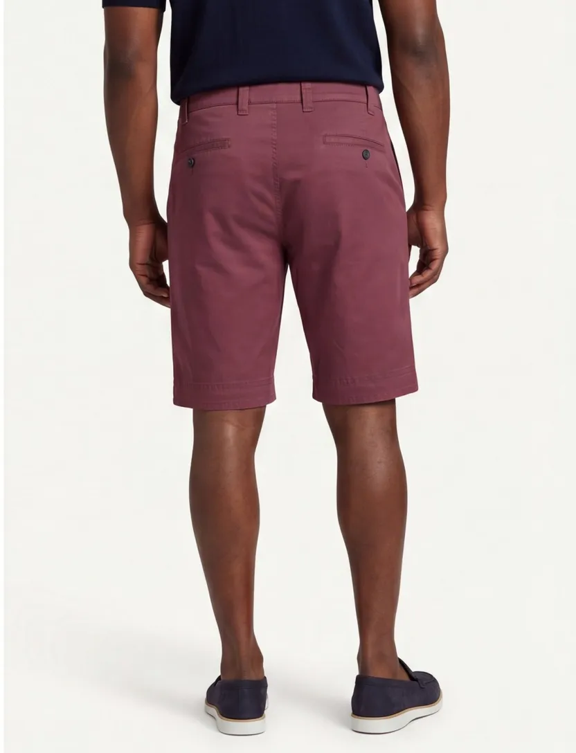 Korte broek M.E.N.S.bordeaux rood Kuba