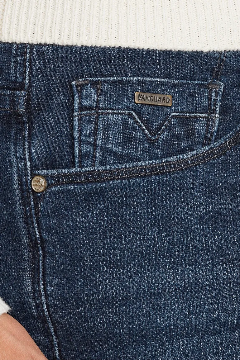 Vanguard jeans V7 Rider normale fit donkerblauw