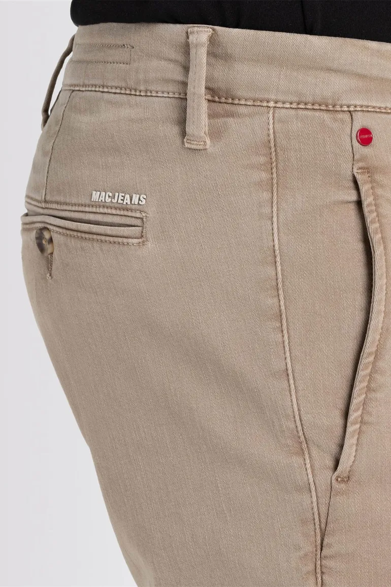 pantalon Mac beige effen