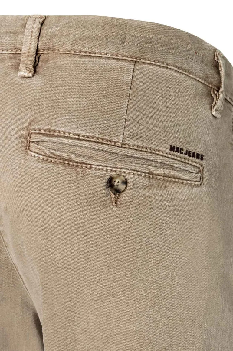 pantalon Mac beige effen