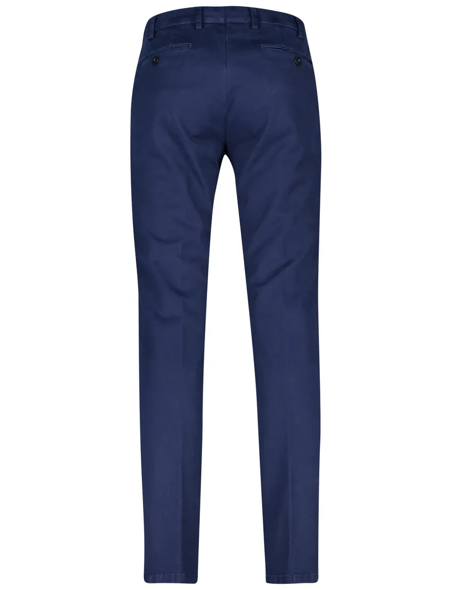 Meyer katoenen broek Bonn donkerblauw met steekzakken
