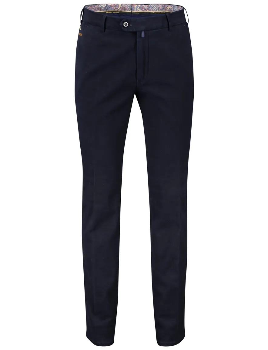Meyer broek Bonn navy Super Stretch