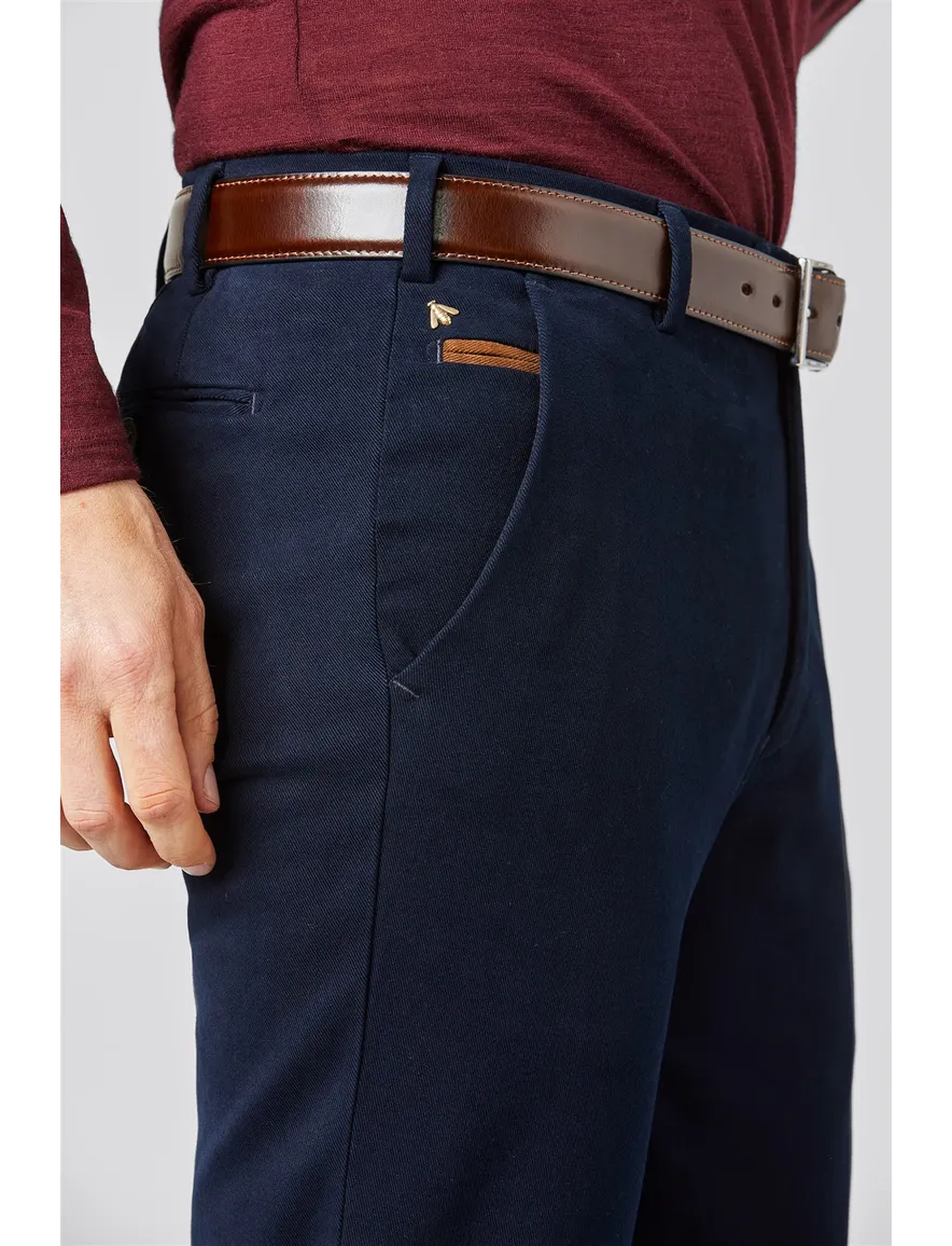 Meyer broek Bonn navy Super Stretch