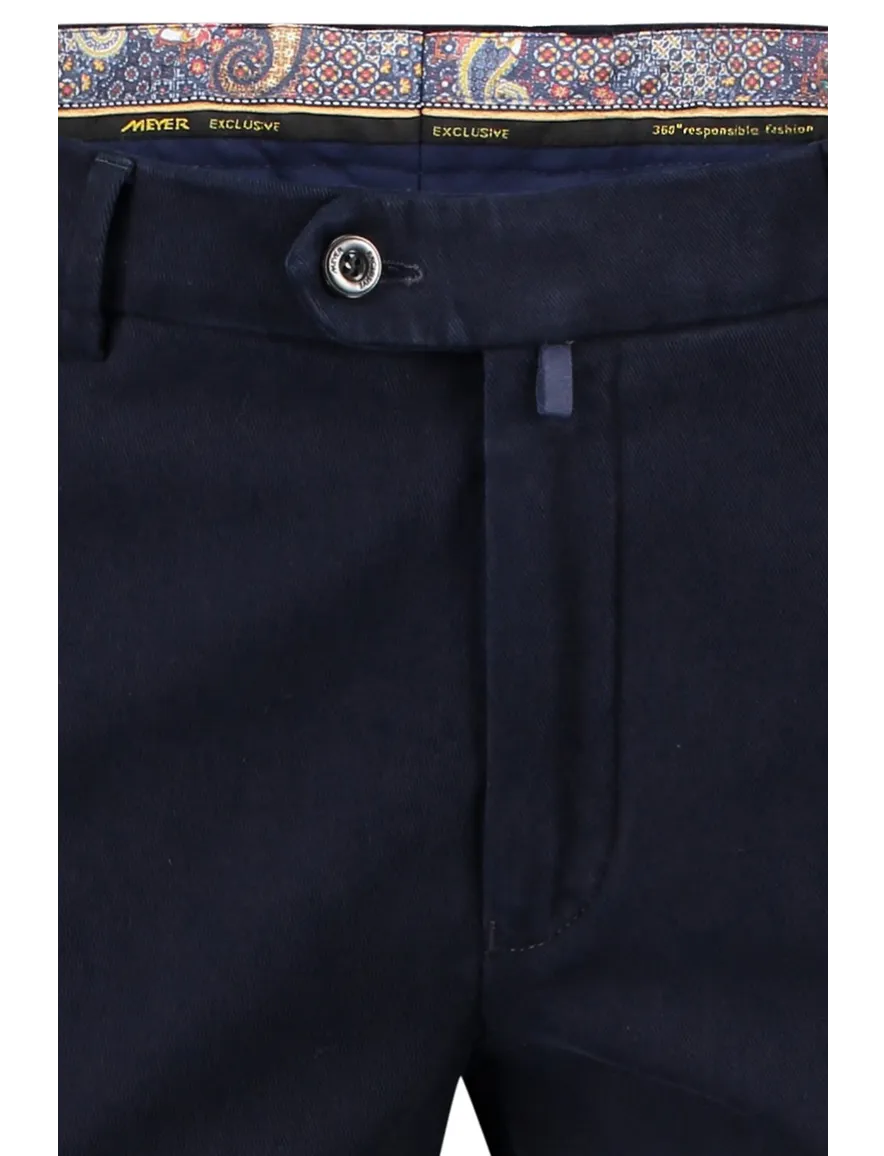 Meyer broek Bonn navy Super Stretch