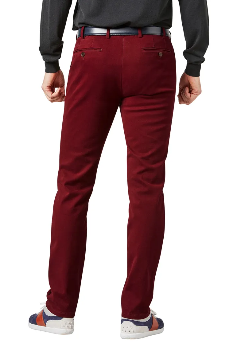 Meyer katoenen broek Bonn bordeaux effen