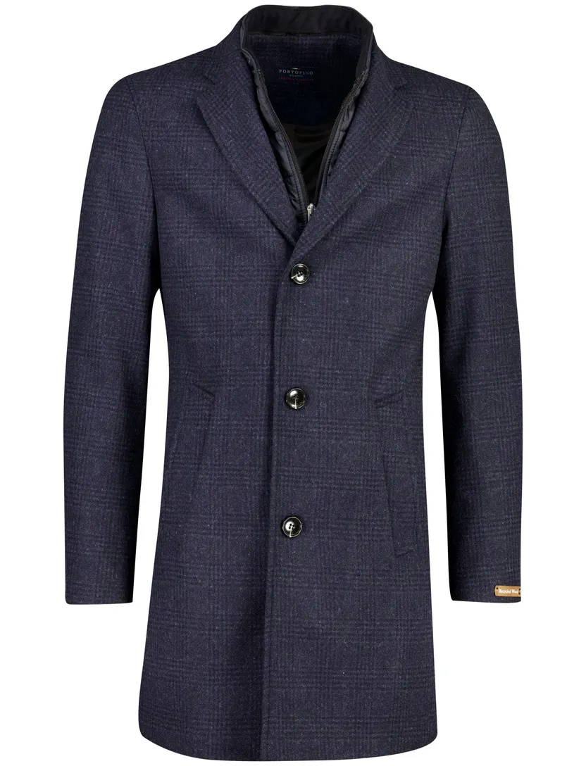 Overjas Portofino donkerblauw wol