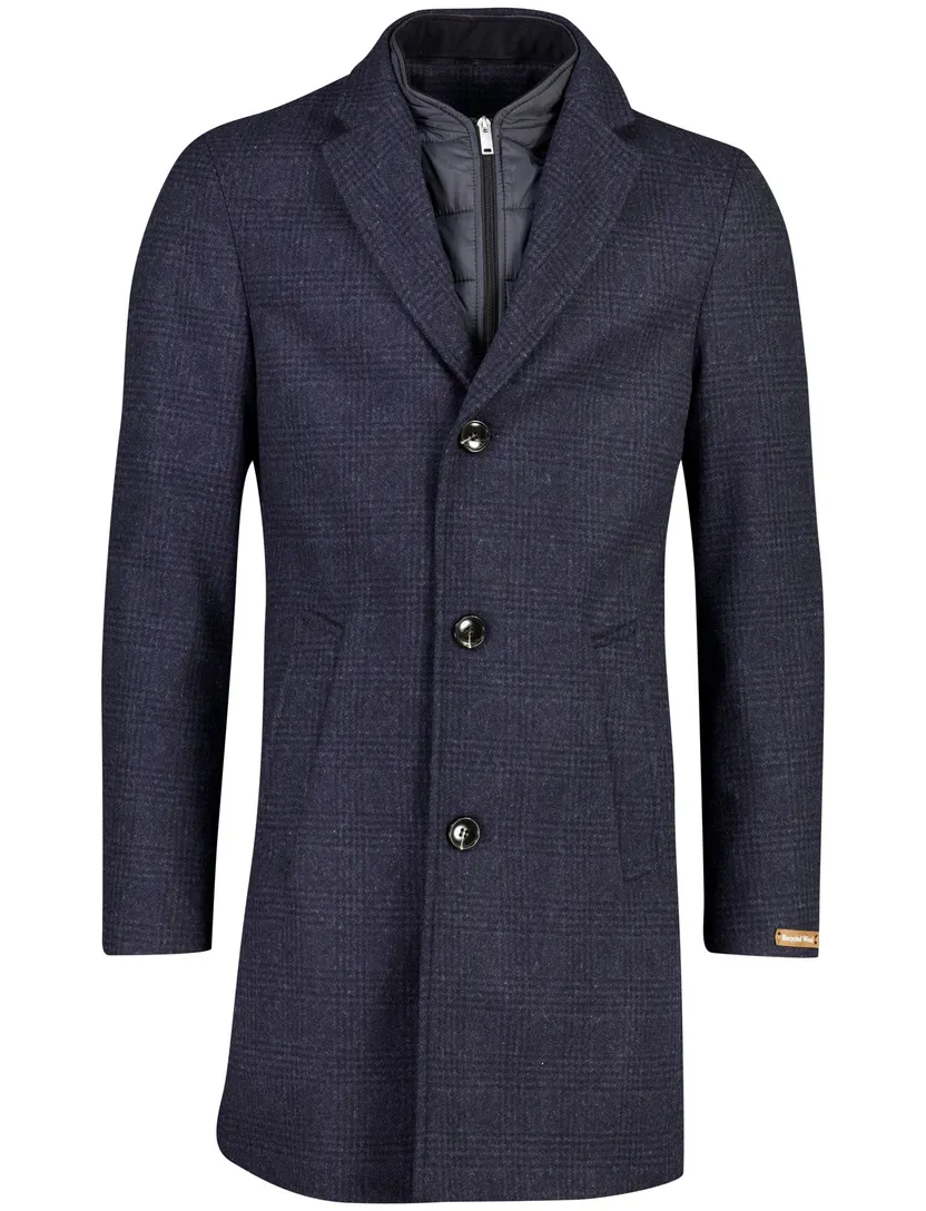 Overjas Portofino donkerblauw wol