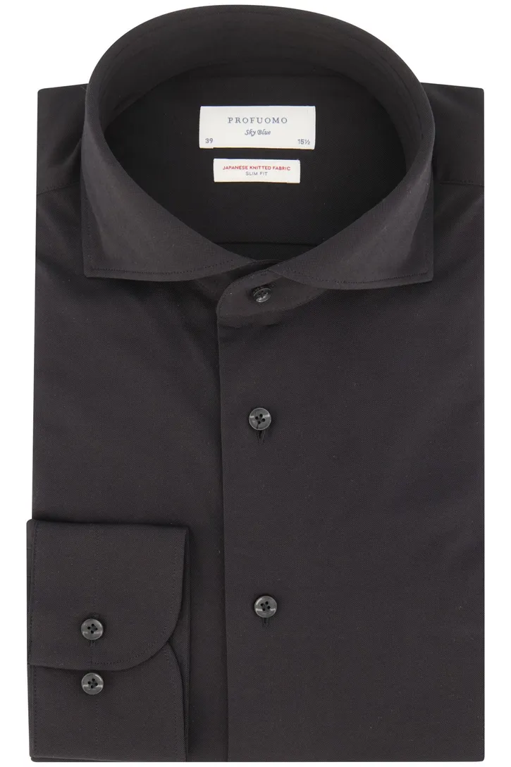 Profuomo overhemd Slim Fit zwart