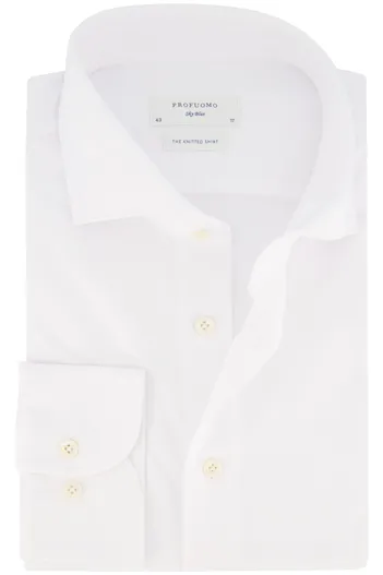 Profuomo Business overhemd Profuomo slim fit wit effen katoen