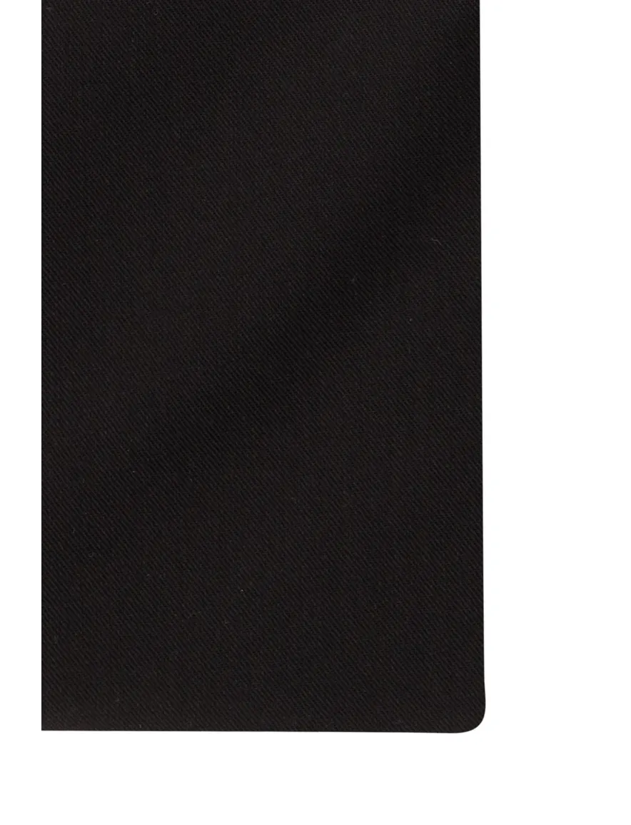 Ledub overhemd zwart effen strijvrij