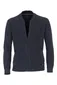Casa Moda vest donkerblauw effen katoen rits
