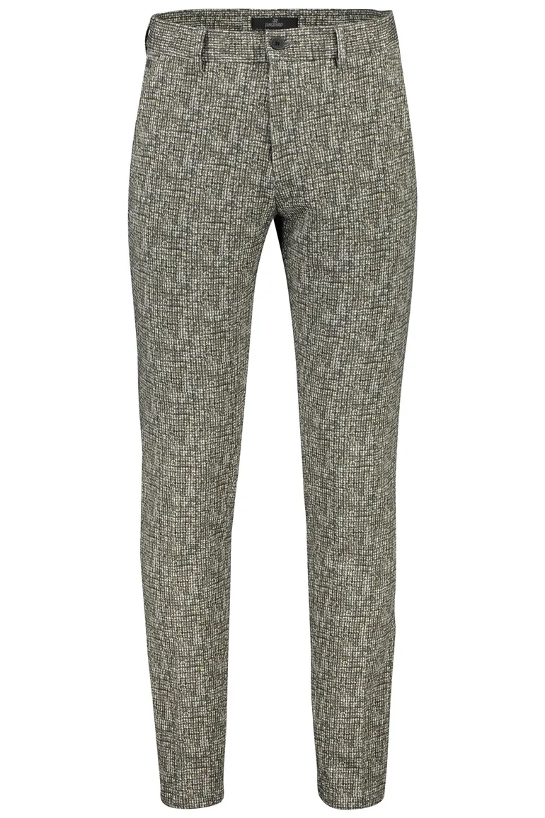 katoenen broek Vanguard beige geruit katoen