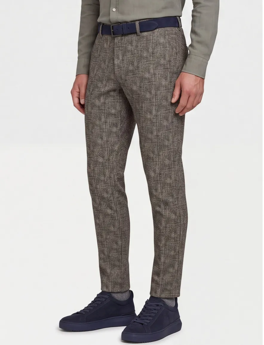 Vanguard katoenen chino beige gemêleerd