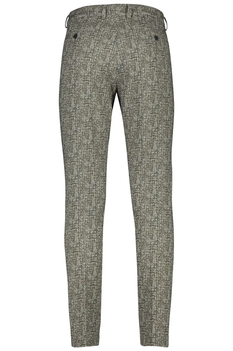 katoenen broek Vanguard beige geruit katoen