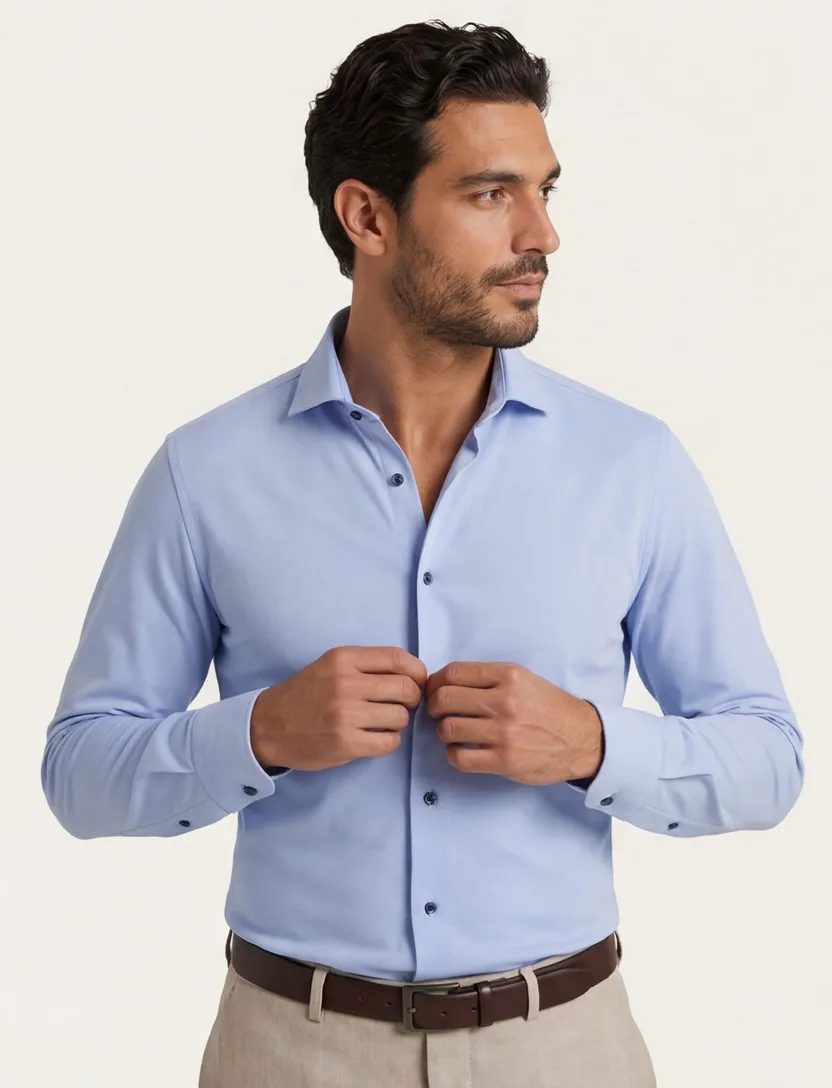 Olymp overhemd blauw Level Five Body Fit