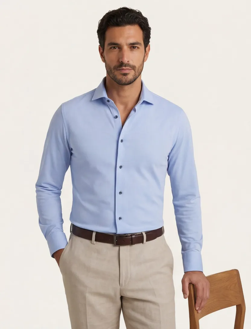 Olymp overhemd blauw Level Five Body Fit
